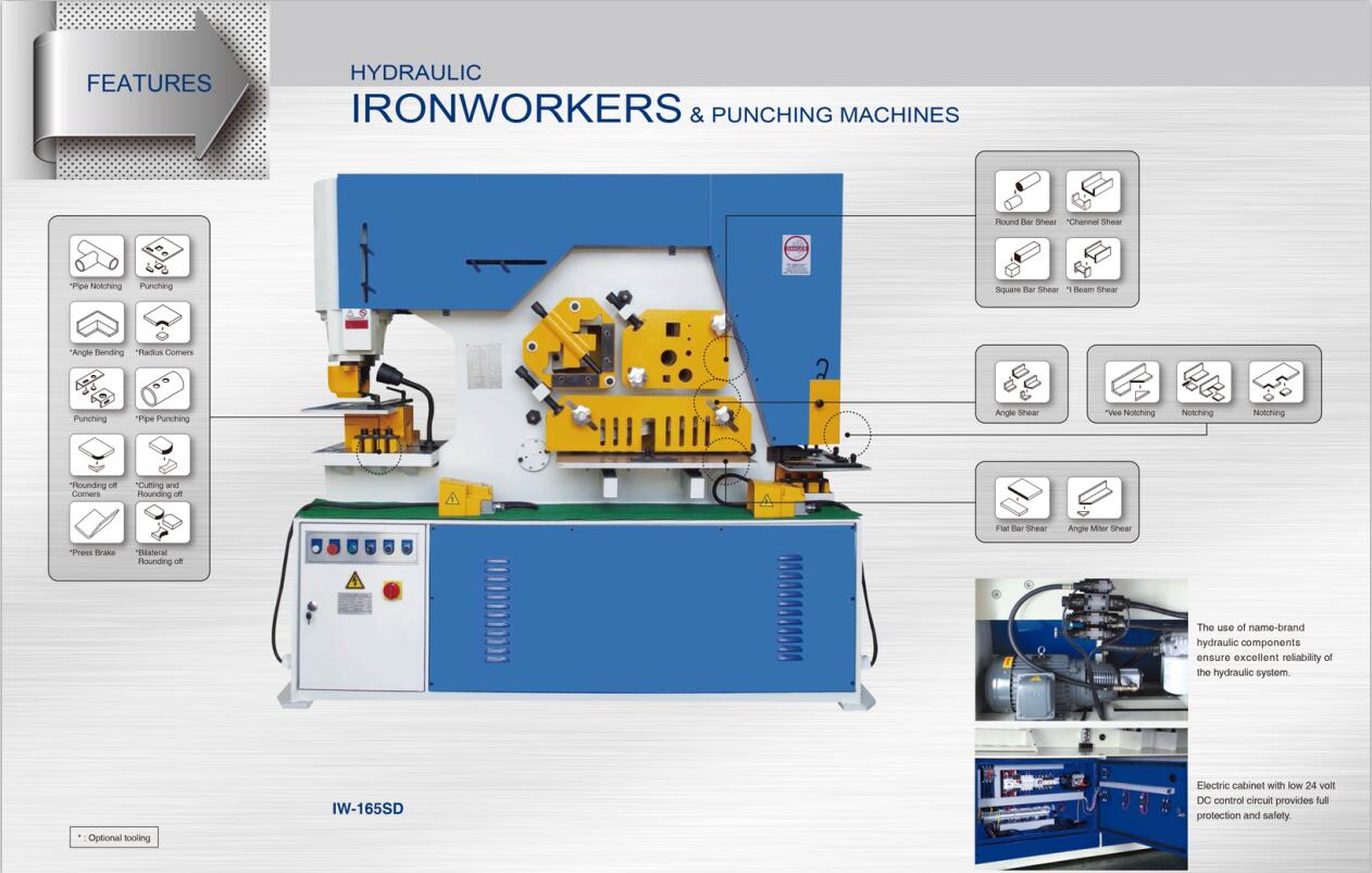 Metalni hidraulički IronWorker stroj za probijanje i striženje stroja